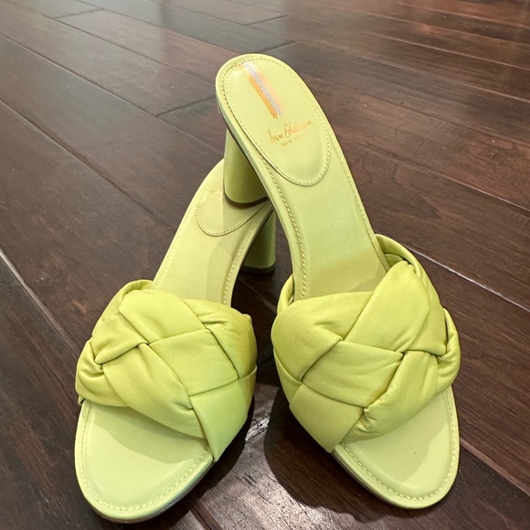 NWOT - Sam Edelman Oaklie Block Heel Mule in Kiwi Leather, Size 9.5 - Picture 1 of 6